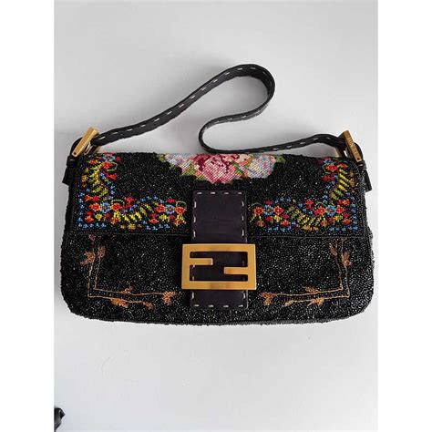 fendi baguette cross stitch|Fendi baguette silver.